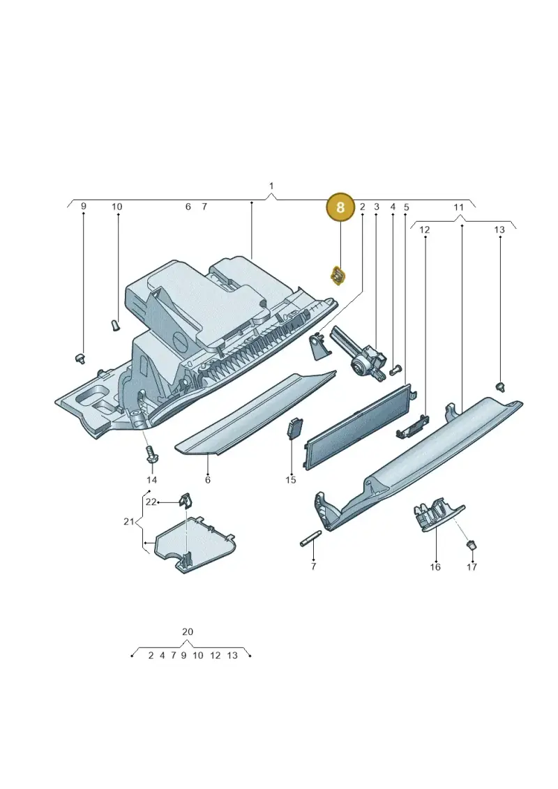 N91053201 — Audi TTRS Coupe (2016-2023) diagram 850857200, position 8