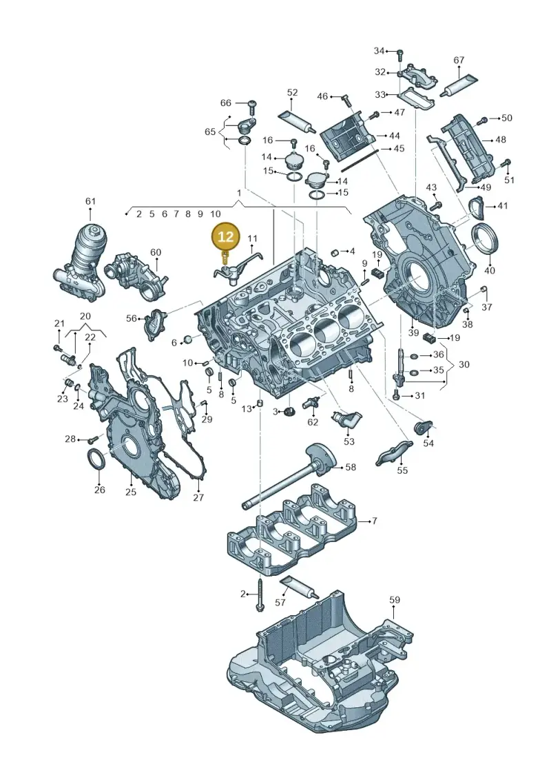 N91054701 — Audi Q8 Quattro 3,0 (2018-) diagram 429103500, position 12