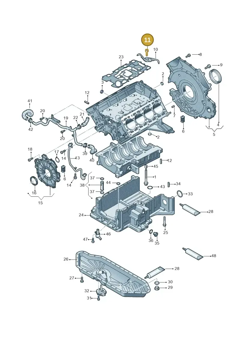 N91054701 — Audi A8L qu. 3.0 TDI (2013-2018) diagram 675103800, position 11