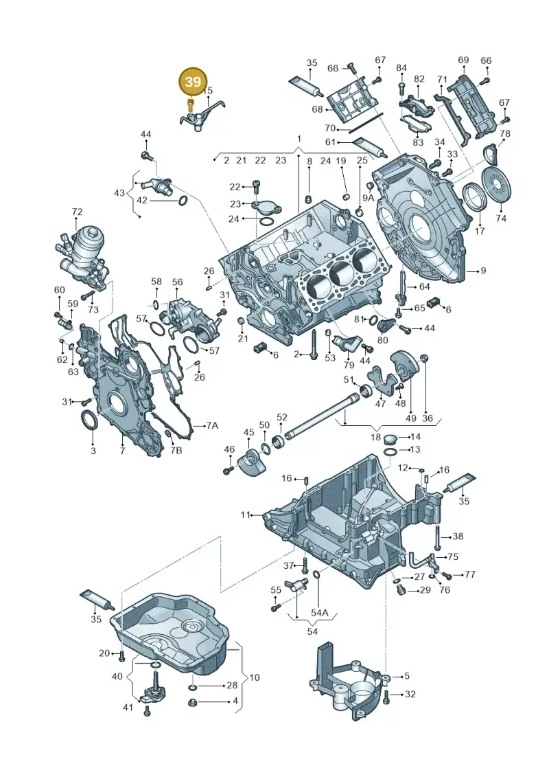 N91054701 — Audi A5 Cabrio 2.0 (2016-2018) diagram 798103540, position 39