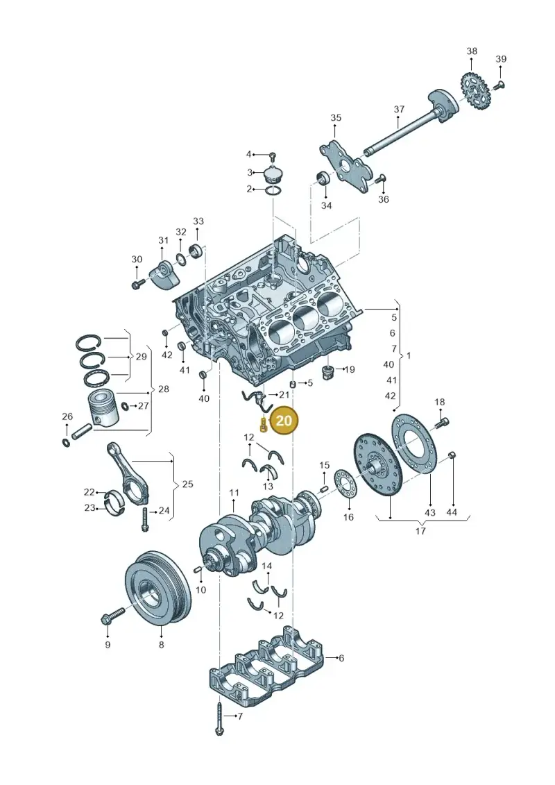 N91054701 — Audi Q8 Quattro 3,0 (2018-) diagram 896103550, position 20