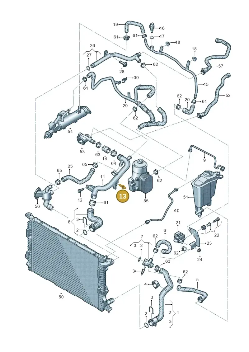 N91057302 — Audi Q5 qu. 2.0 TDI (2012-2017) diagram 647121220, position 13