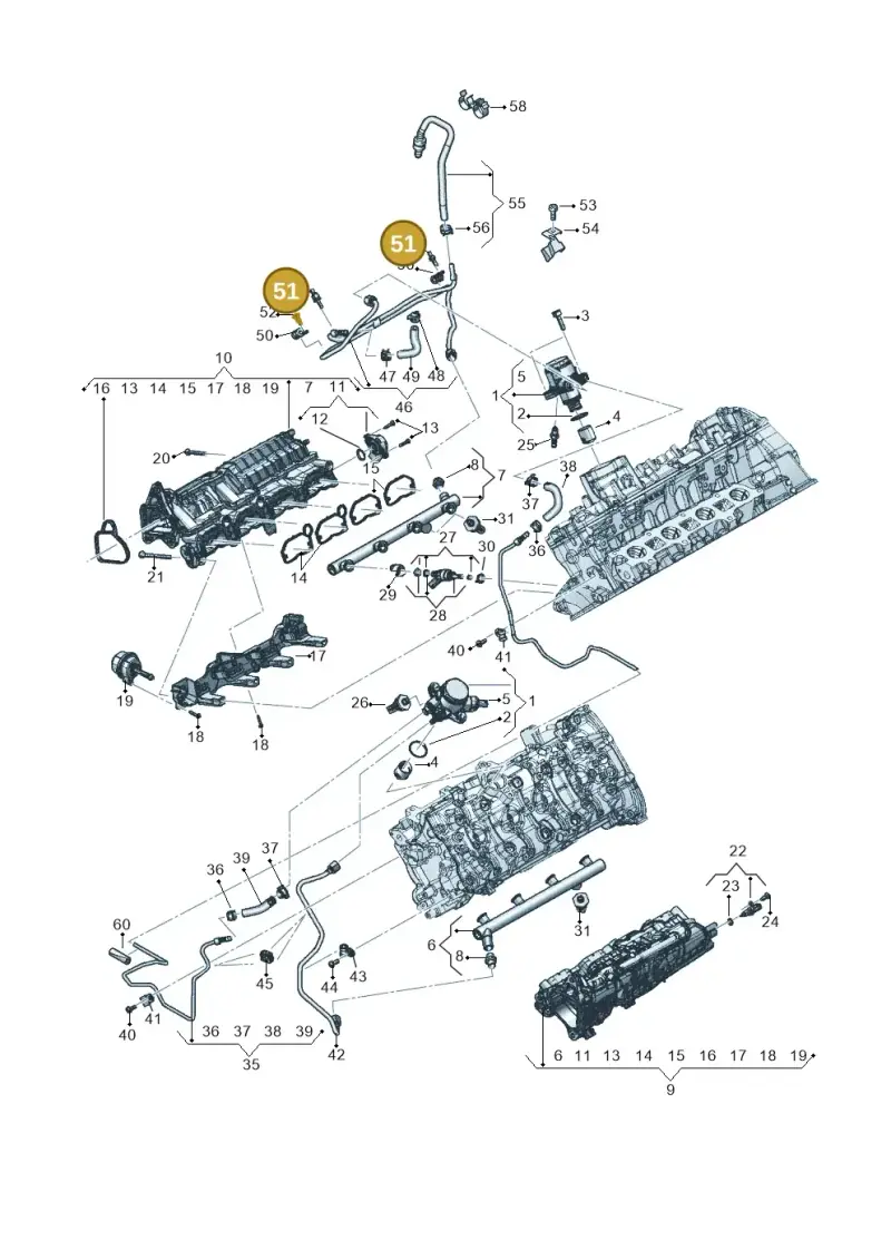 N91057302 — Audi RS6 Avant (2013-2018) diagram 696133380, position 51