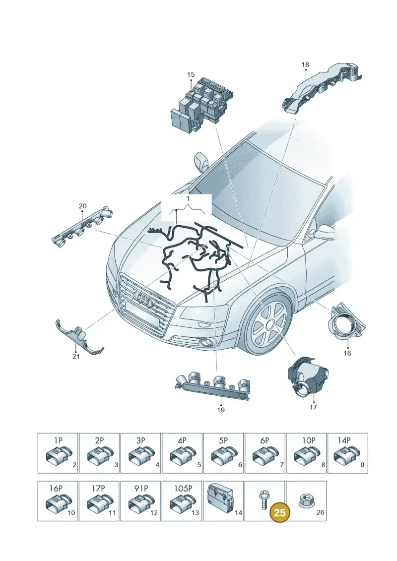 N91057302 — Audi A6 Av. qu. 3.0 (2012-2018) diagram 788971200, position 25