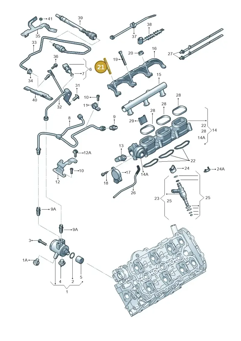 N91063801 — Audi Q7 qu. 3.0 TDI (2009-2015) diagram 675133240, position 21