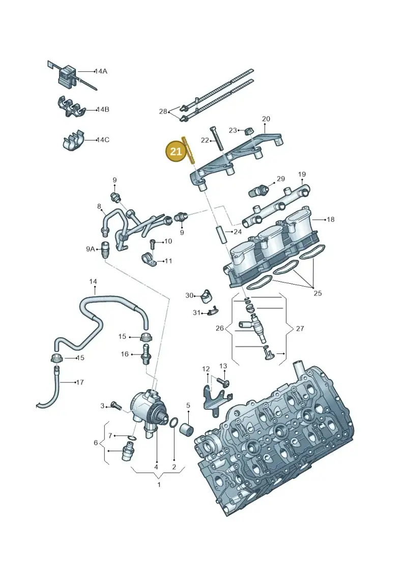 N91063801 — Audi A7 Sportback (2014-2018) diagram 448133730, position 21