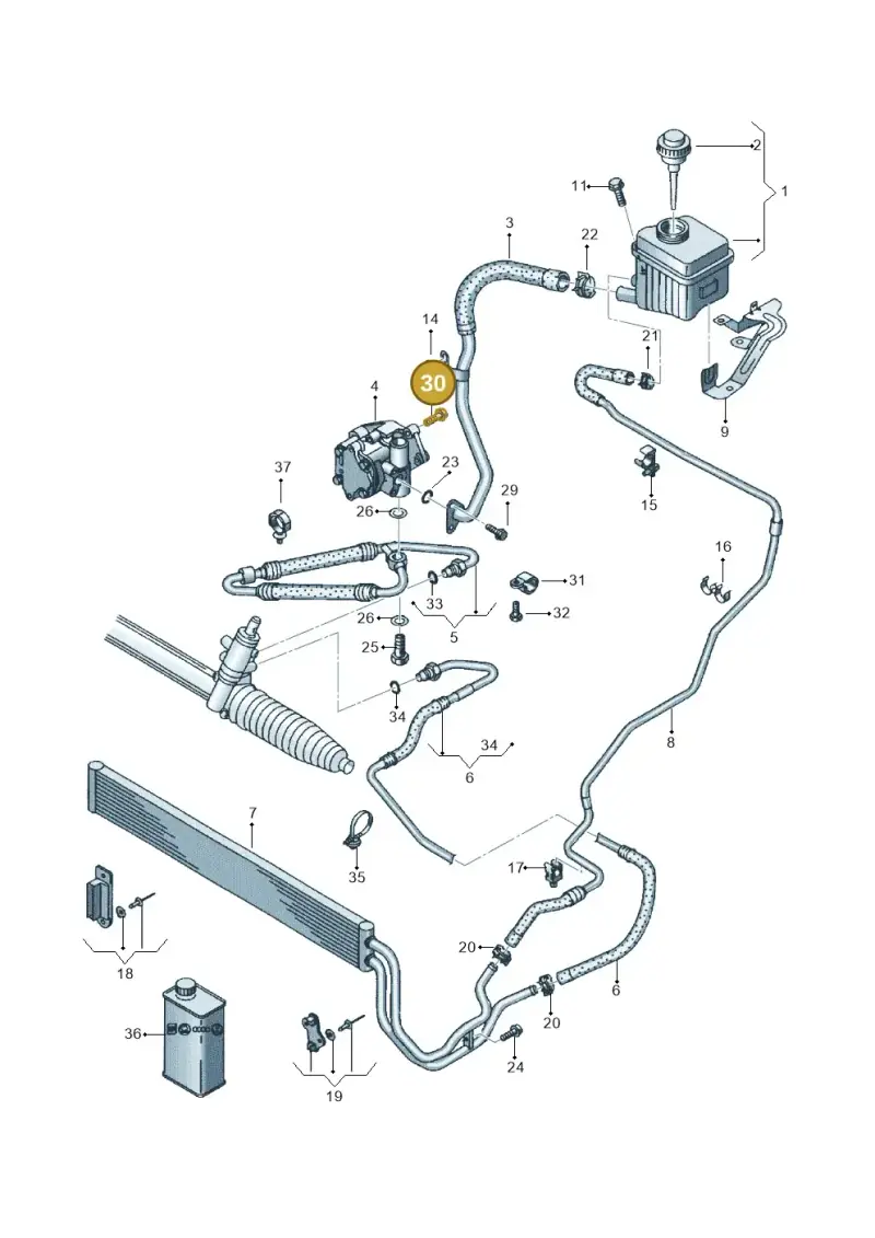 N91065301 — Audi Q7 qu. 3.0 TDI (2009-2015) diagram 493422600, position 30