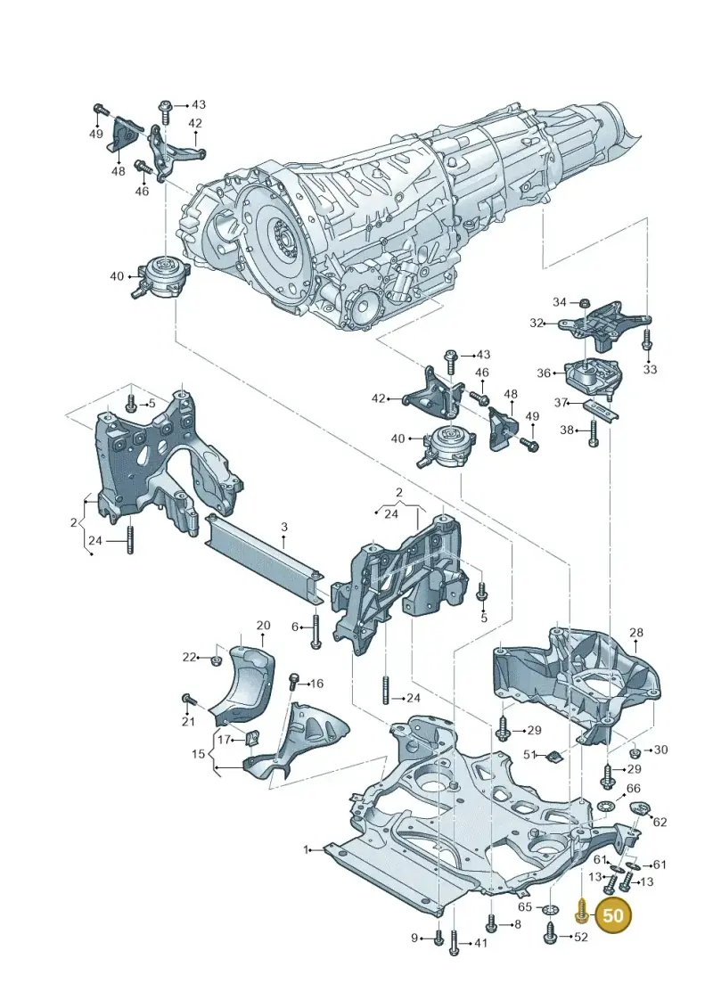 N91066101 — Audi RS6 Avant (2019-) diagram 537399000, position 50