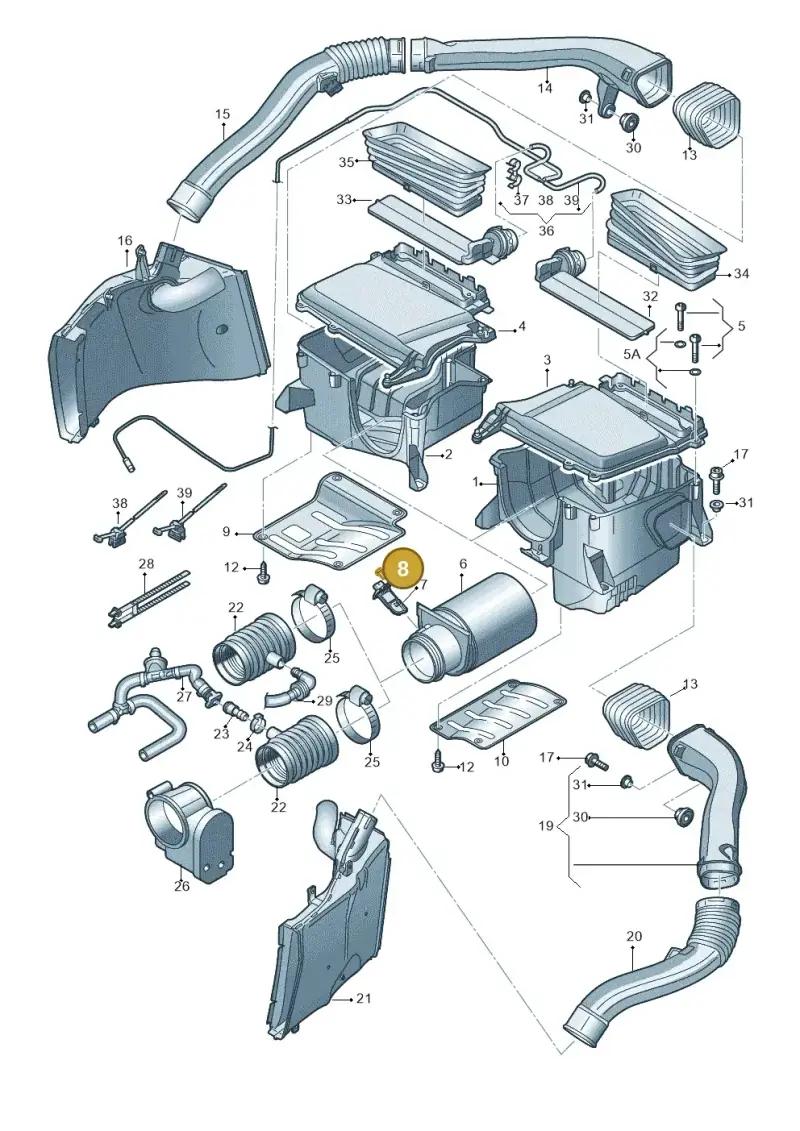 N91068201 — Audi R8 Spyder (2015-2024) diagram 872133200, position 8