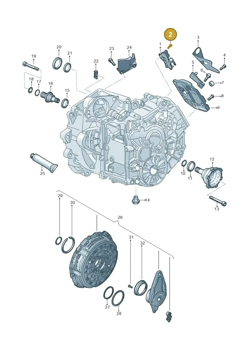 N91070001 — Audi A3 Sportback (2019-2021) diagram 596300150, position 2