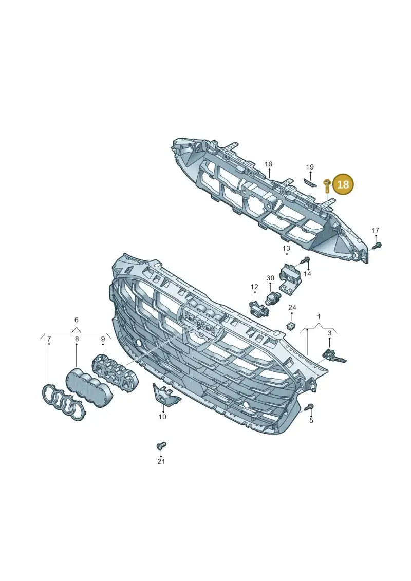 N91070201 — Audi A3 Sportback (2019-2021) diagram 596853525, position 18