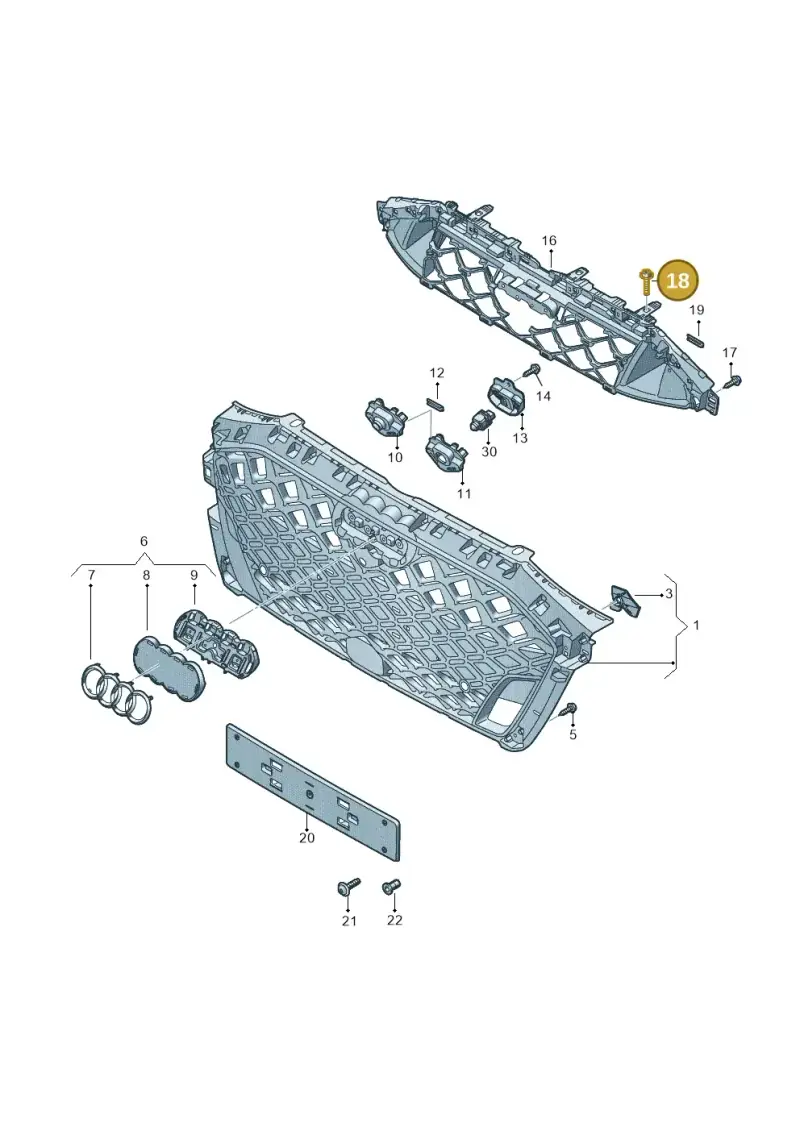N91070201 — Audi A3 Sportback (2019-2021) diagram 596853675, position 18