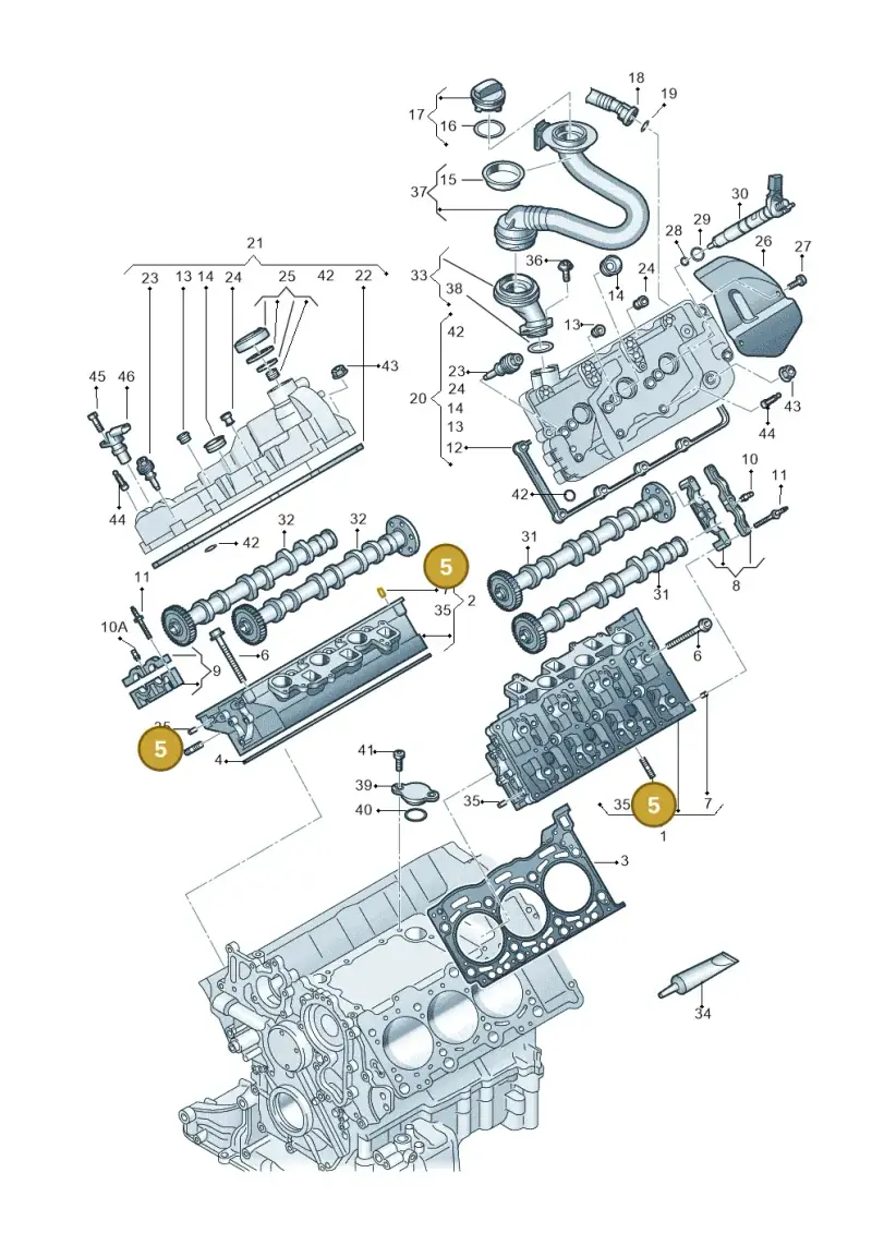 N91070903 — Audi A5 Sportback (2016-2020) diagram 859103550, position 5