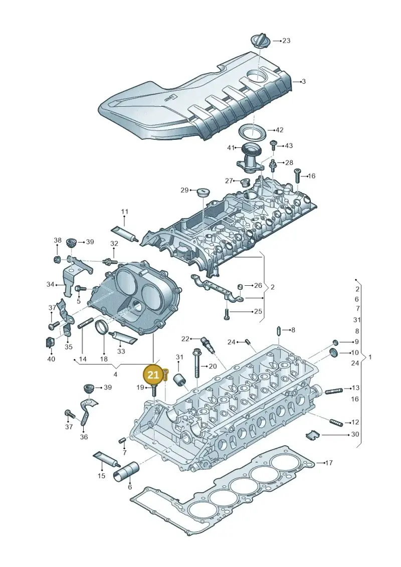 N91071701 — Audi RSQ3 Sportback (2019-2024) diagram 898103300, position 21