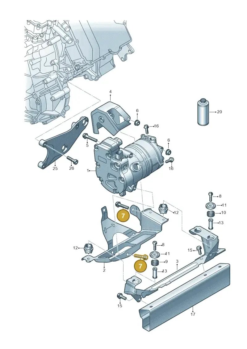 N91071801 — Audi Q8 e-tron (2018-2020) diagram 586260300, position 7