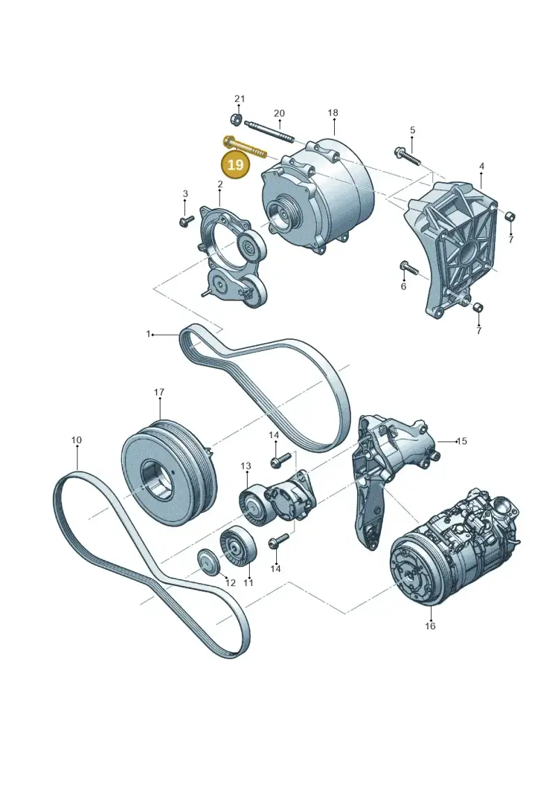 N91071801 — Audi RS6 Avant (2019-) diagram 838903070, position 19