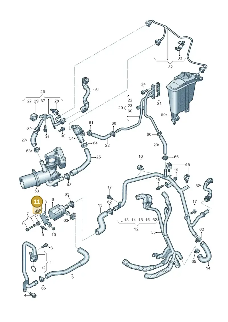 N91073701 — Audi Q5 qu. 2.0 TDI (2012-2017) diagram 736121280, position 11