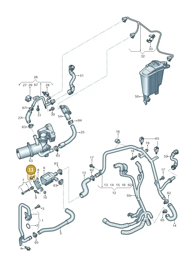 N91073701 — Audi A4 Av. Allroad (2008-2016) diagram 736121290, position 11