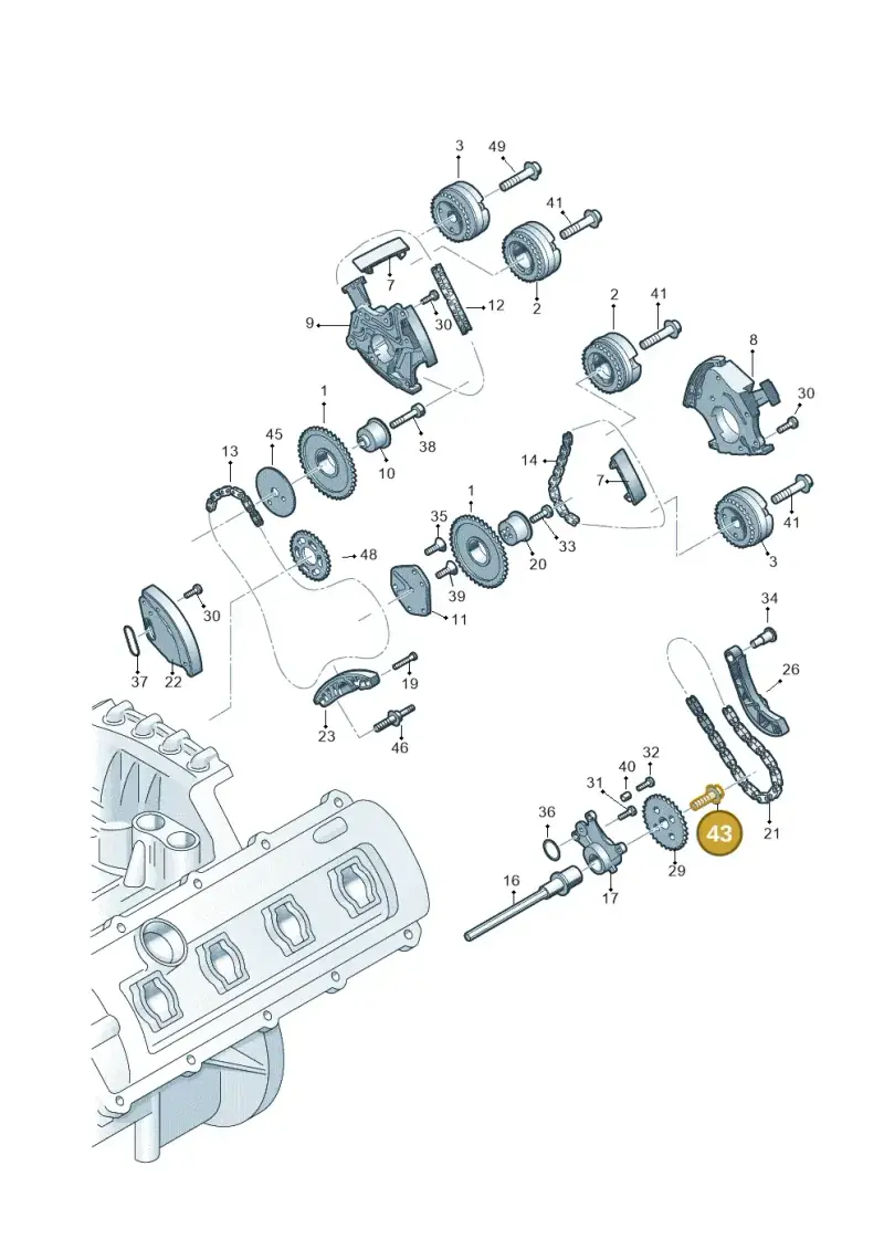 N91073701 — Audi Q7 qu. 3.0 TDI (2015-2019) diagram 771109300, position 43