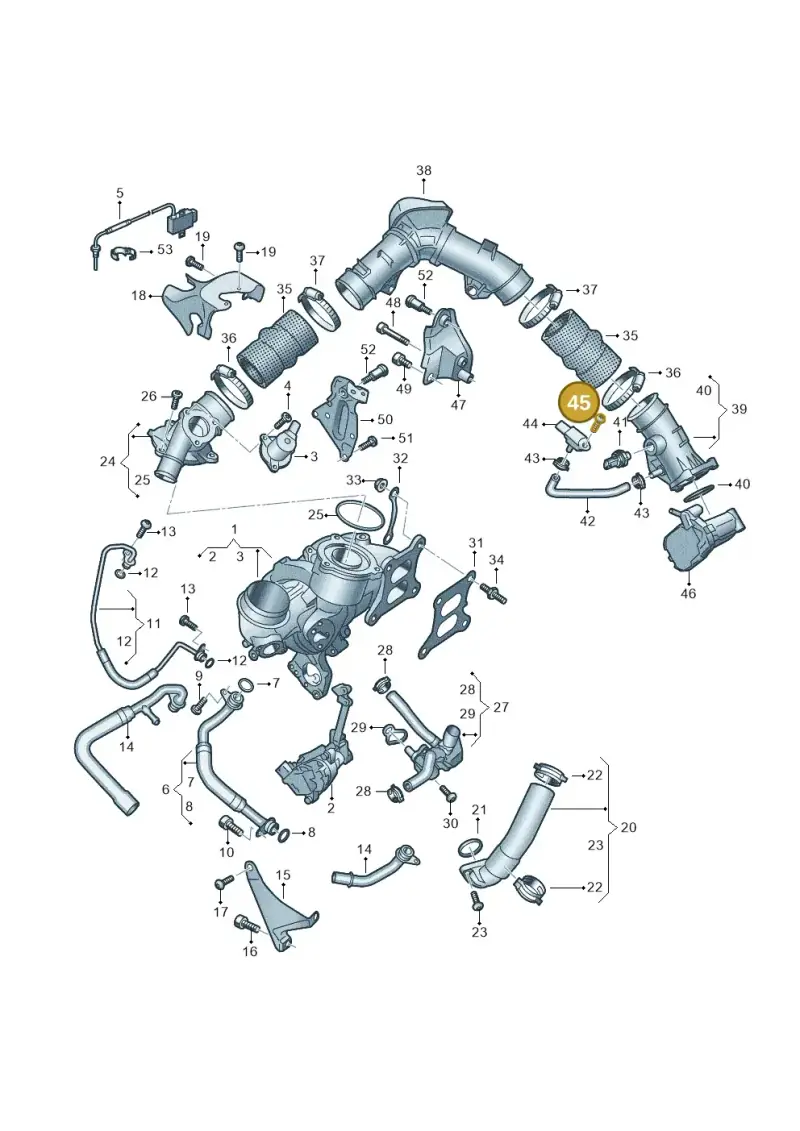 N91084801 — Audi A5 Limo 2.0 (2024-) diagram 8wk145175, position 45