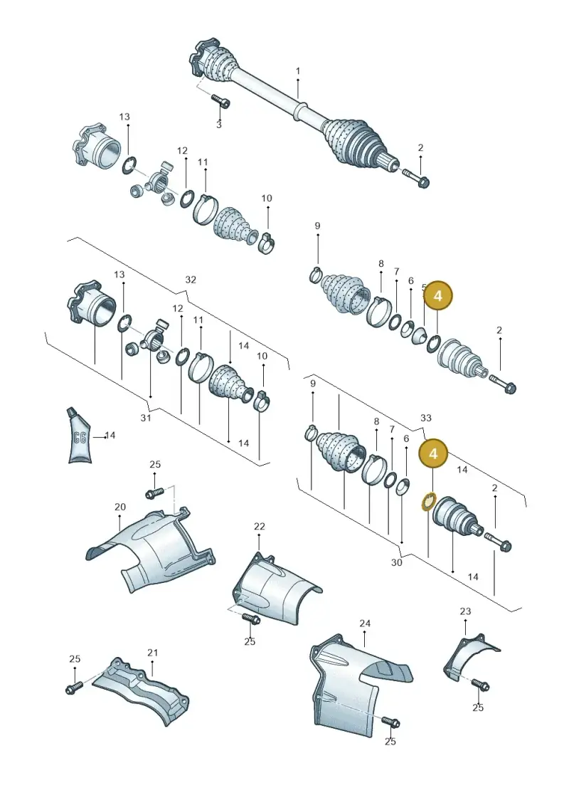 N91092401 — Audi A6 2.7 TDI (2008-2011) diagram 258407250, position 4