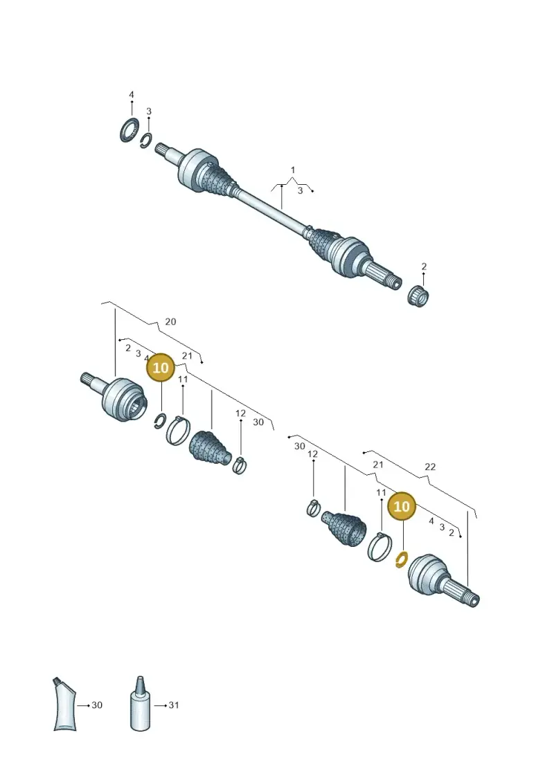 N91092401 — Audi Q7 qu. 3.0 TDI (2009-2015) diagram 693501100, position 10