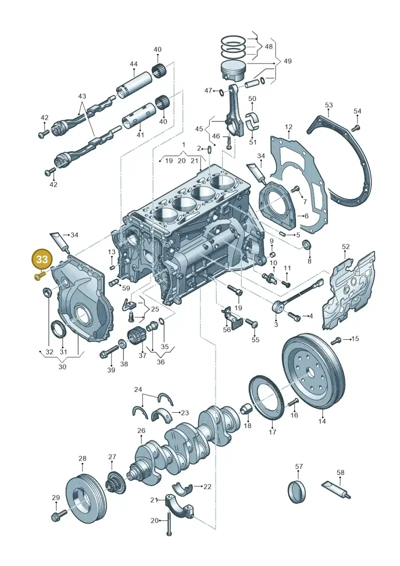 N91096705 — Audi A3 Sportback (2019-2021) diagram 596103014, position 33