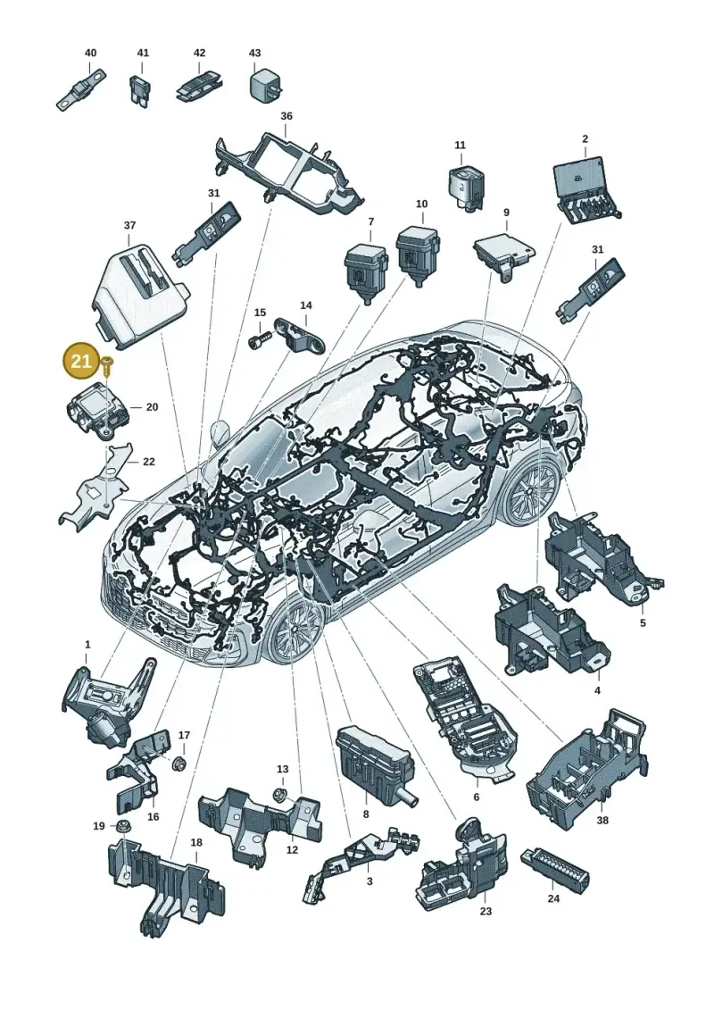 N91096705 — Audi A5 Limo 2.0 (2024-) diagram 8wh971805, position 21