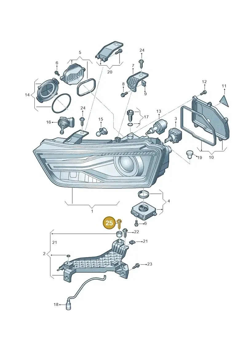 N91097101 — Audi Q3 1.4 (2016-) diagram 855941000, position 25