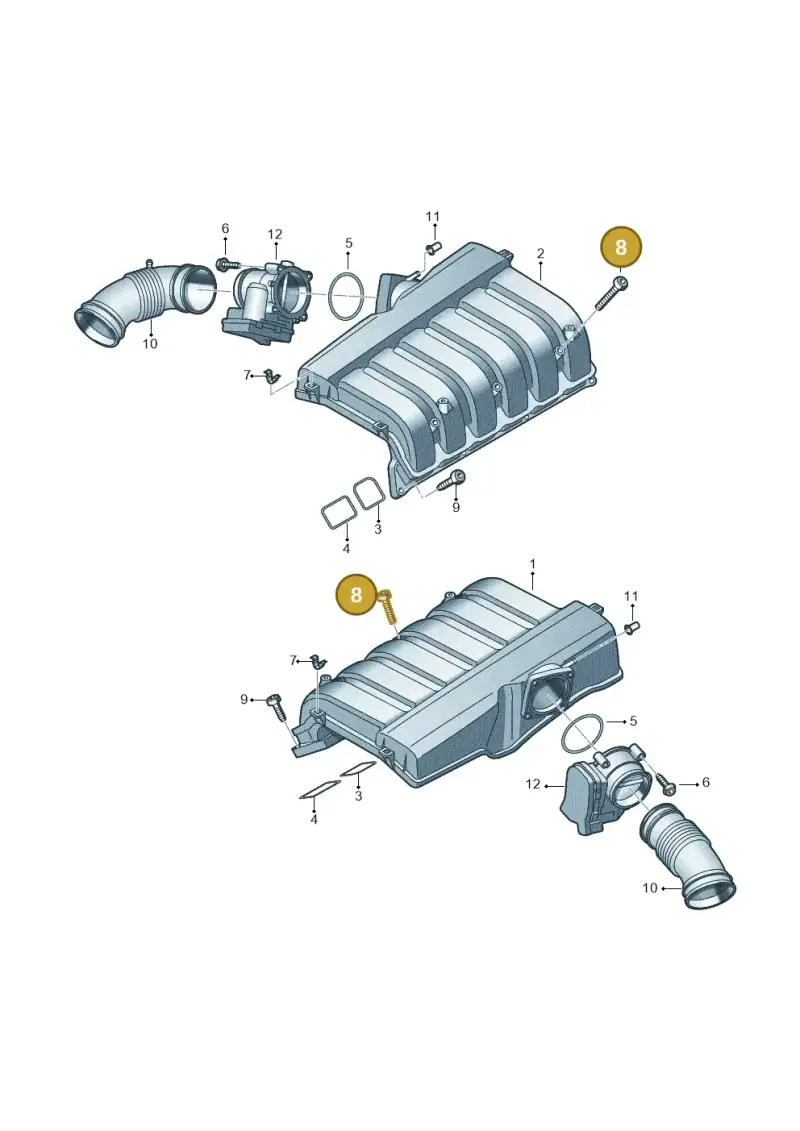 N91097501 — Audi A8L qu. 3.0 TDI (2013-2018) diagram 696133820, position 8