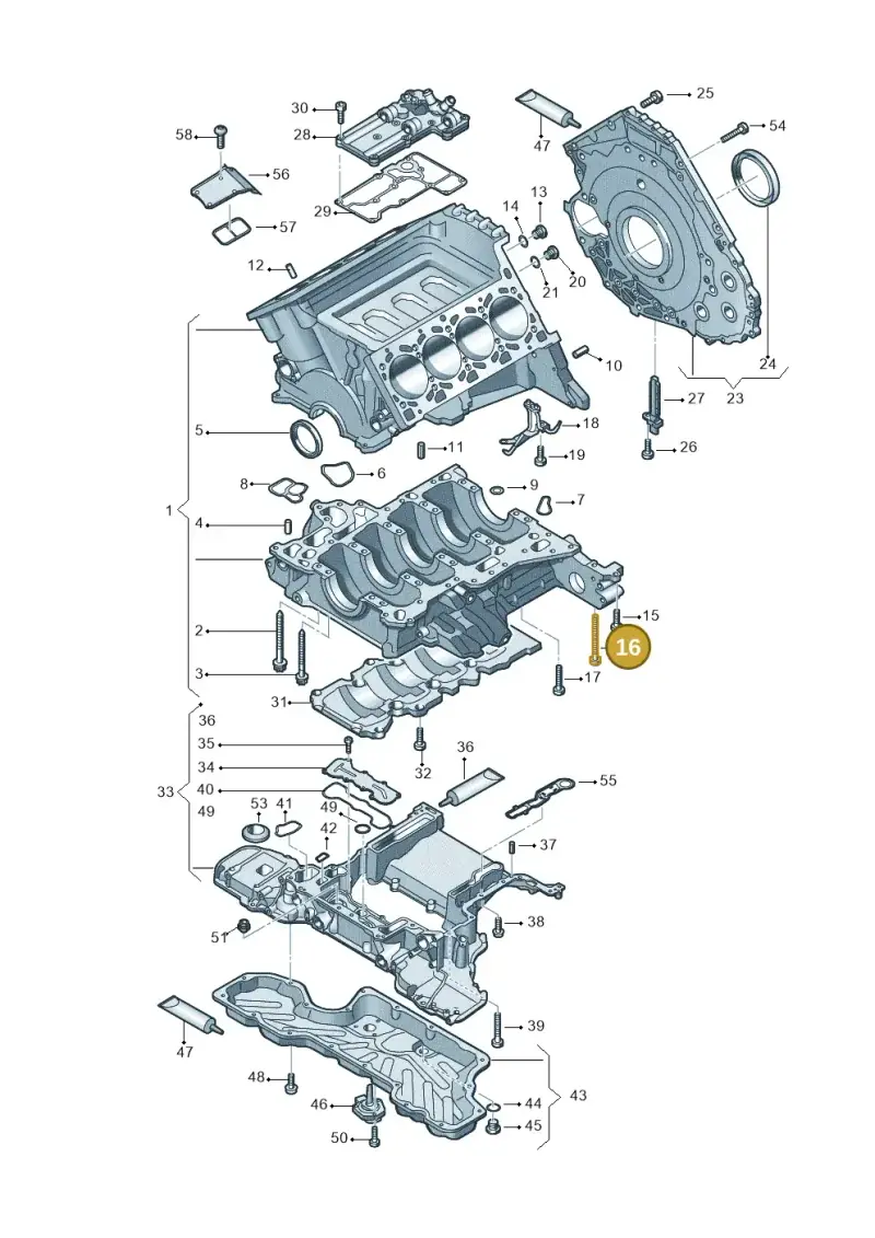 N91097501 — Audi RS6 Avant (2013-2018) diagram 717103150, position 16
