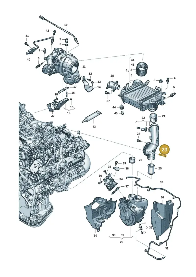 N91097501 — Audi A6 2.0 (2018-) diagram 896145049, position 23