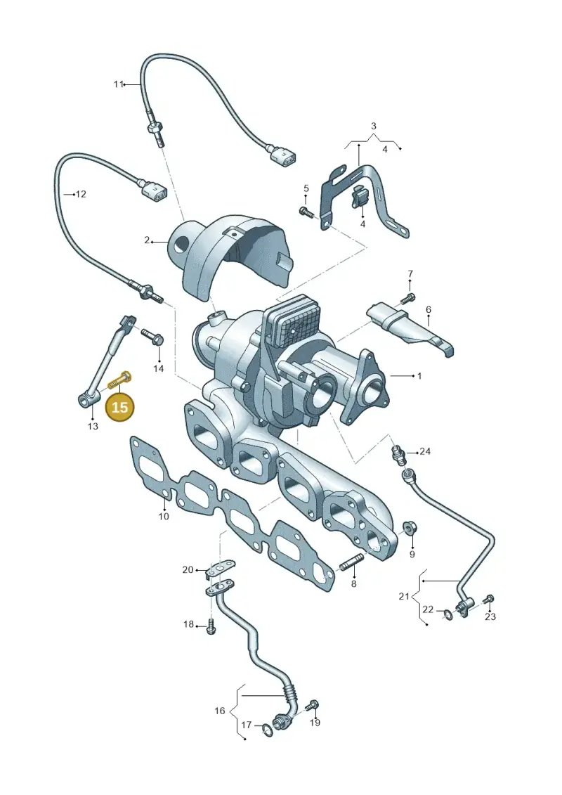 N91102101 — Audi A5 Sportback (2016-2020) diagram 430145040, position 15