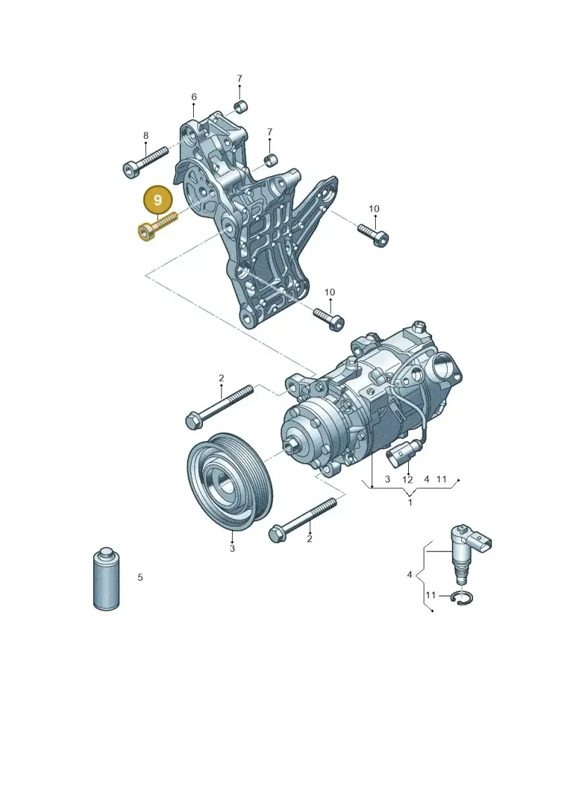 N91102101 — Audi A6 2.0 (2018-) diagram 847260000, position 9