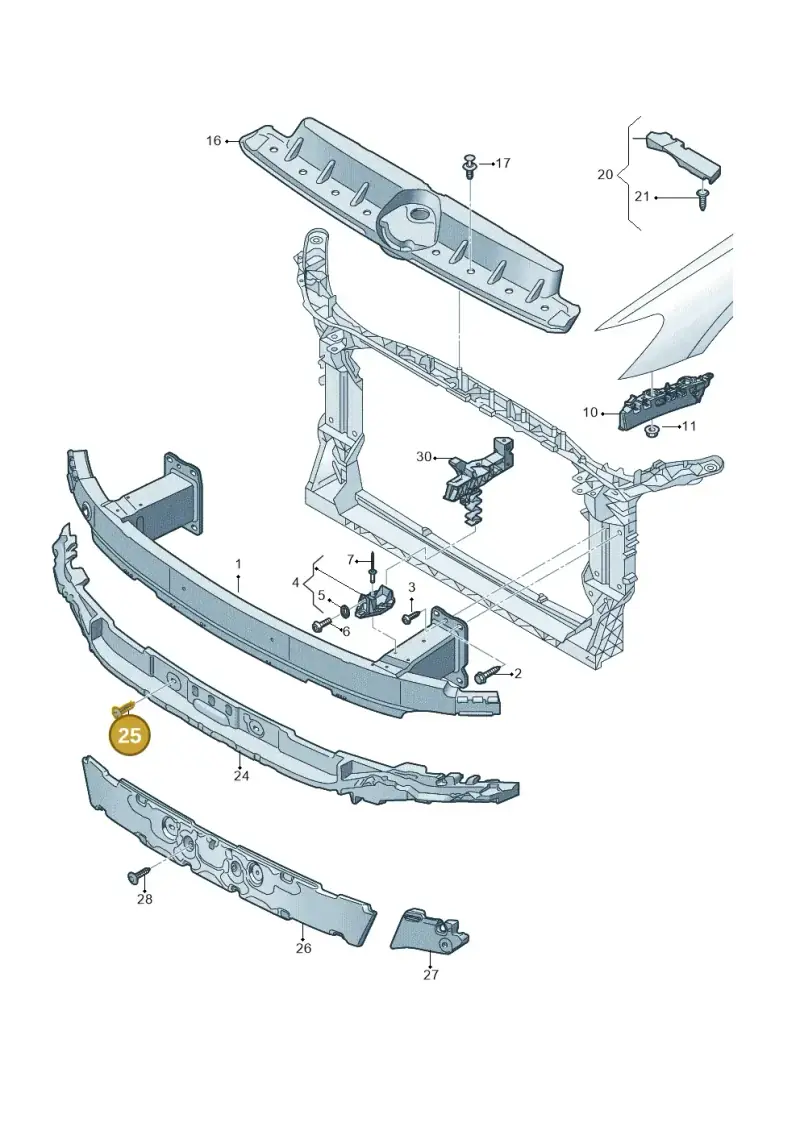N91102501 — Audi RS6 Avant (2019-) diagram 538807000, position 25