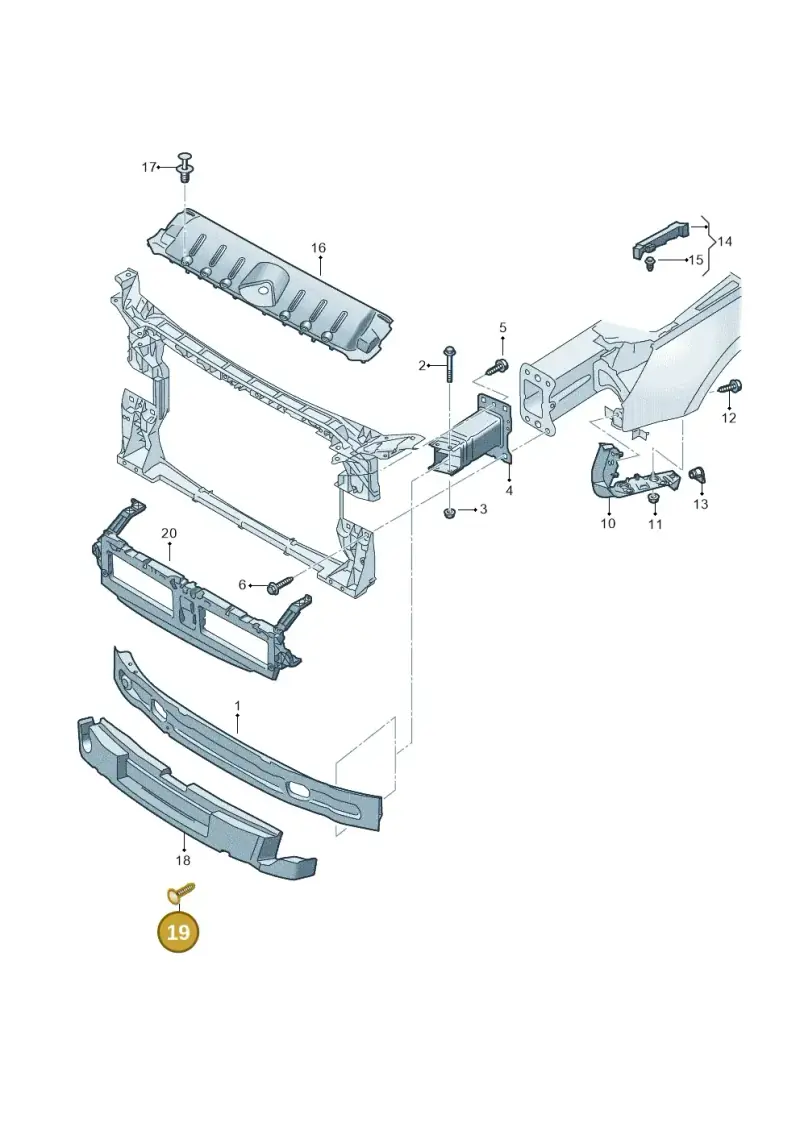 N91102501 — Audi RS5 Sportback (2017-) diagram 847807000, position 19
