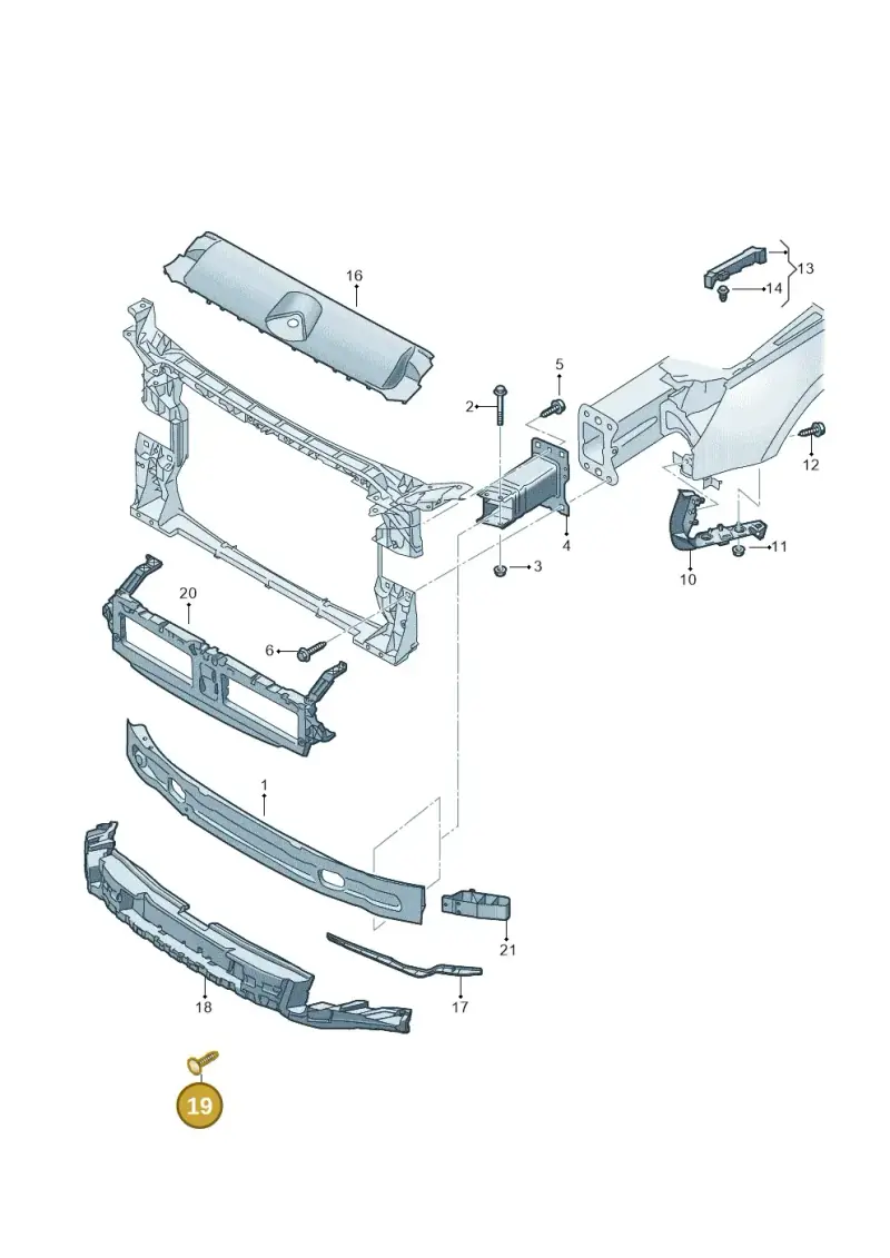 N91102501 — Audi A5 Sportback (2016-2020) diagram 897807000, position 19