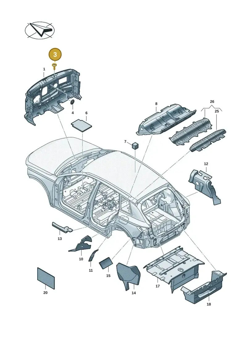 N91102501 — Audi Q6 e-tron (2023-) diagram f5s863200, position 3