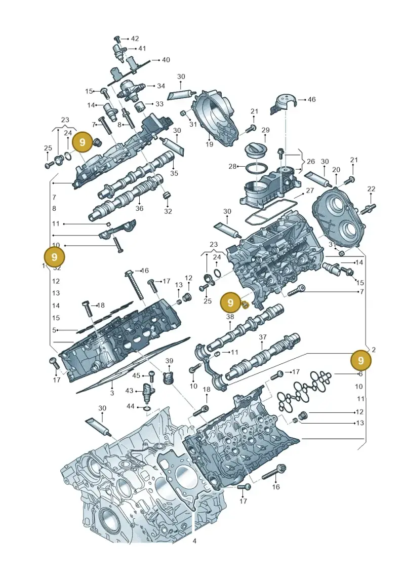 N91103401 — Audi A6 2.0 (2018-) diagram 847103330, position 9