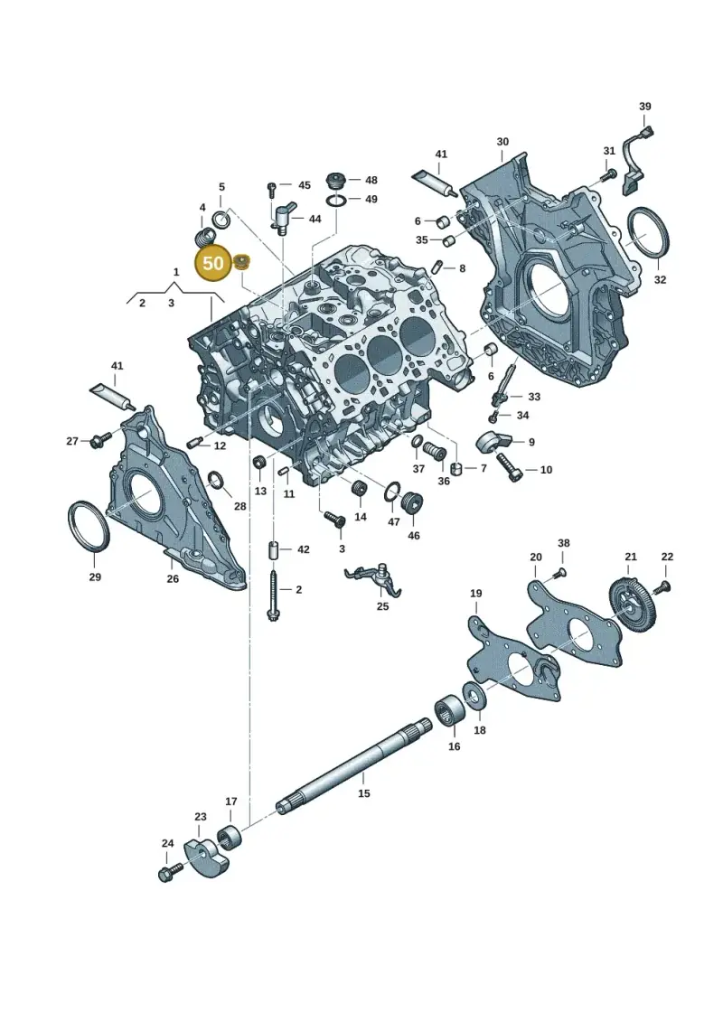 N91103401 — Audi A5 Limo 2.0 (2024-) diagram 849103182, position 50
