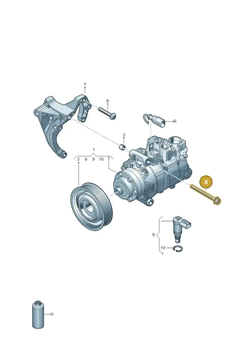 N91104601 — Audi Q8 Quattro 3,0 (2018-) diagram 849260250, position 4