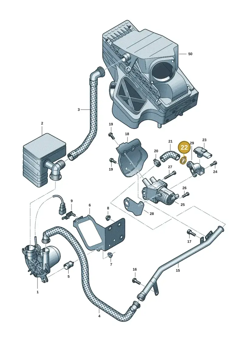 N91106101 — Audi Q5 qu. 2.0 TDI (2012-2017) diagram 647131201, position 22