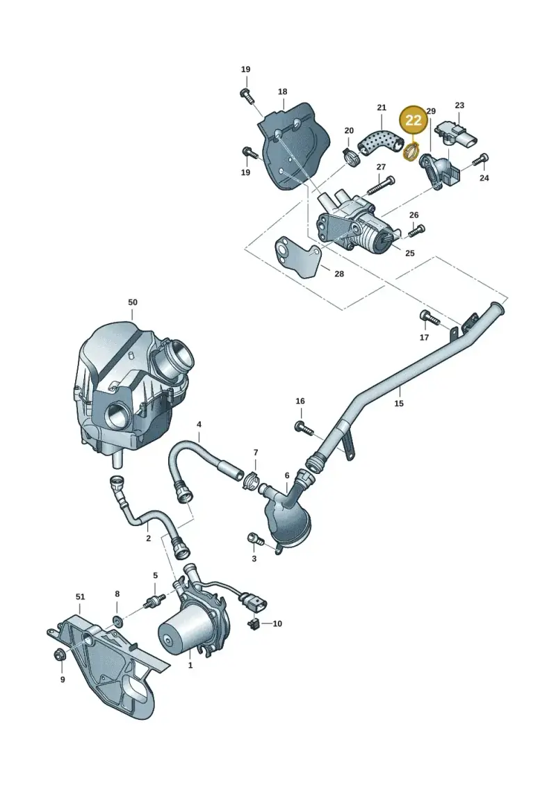 N91106101 — Audi A8L qu. 3.0 TDI (2013-2018) diagram 696131151, position 22