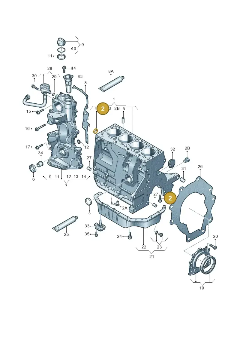 N91107801 — Audi A1 Sportback (2010-2015) diagram 474103050, position 2