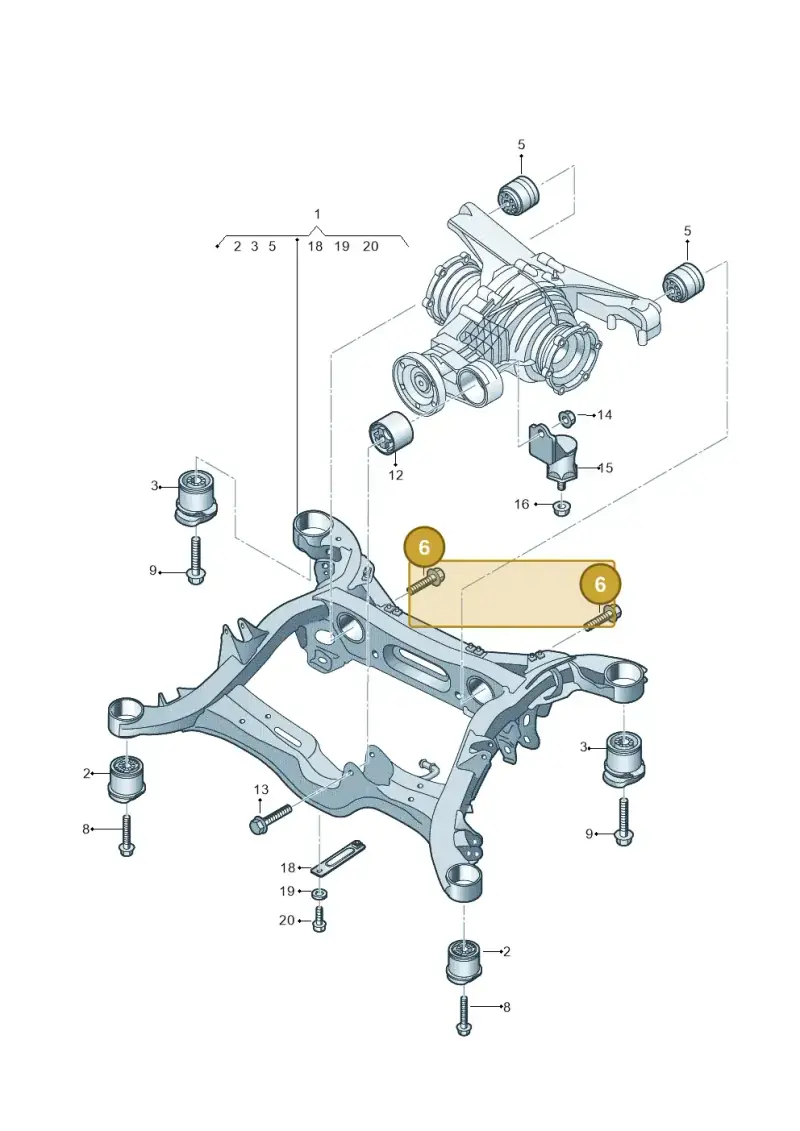 N91114701 — Audi A8L (2017-2022) diagram 838505070, position 6