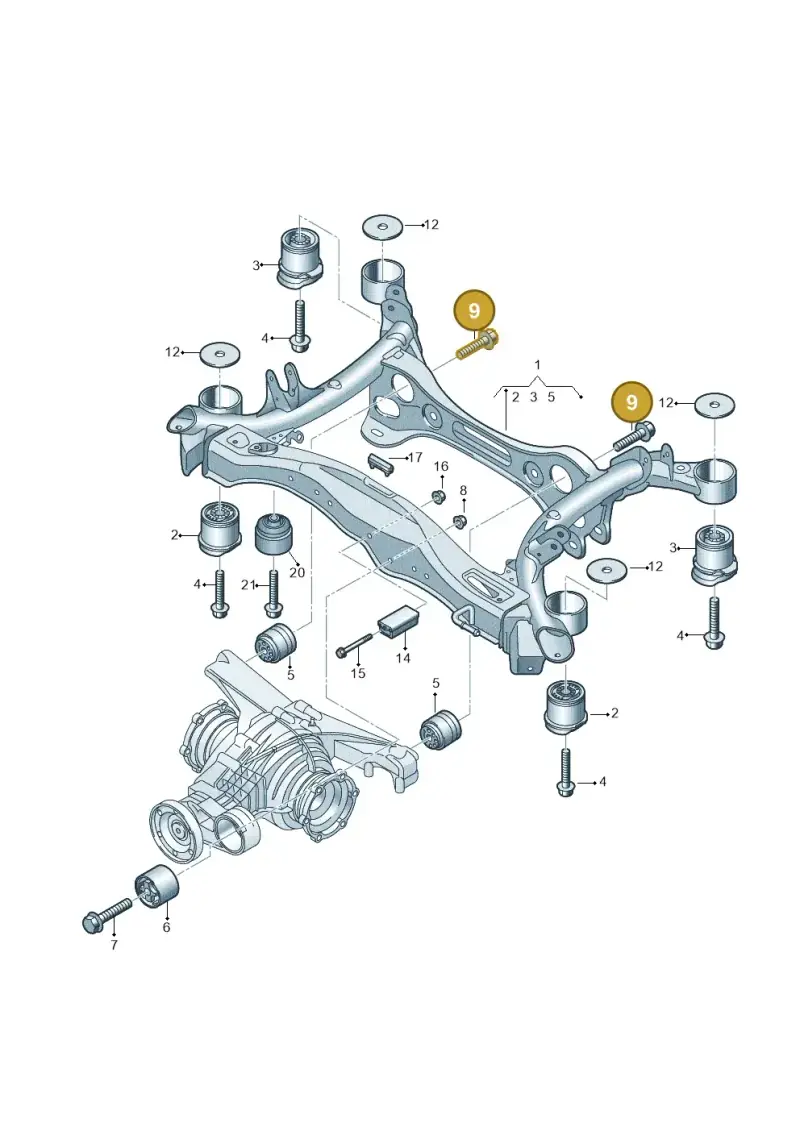 N91114701 — Audi RS4 Avant (2017-) diagram 849505100, position 9