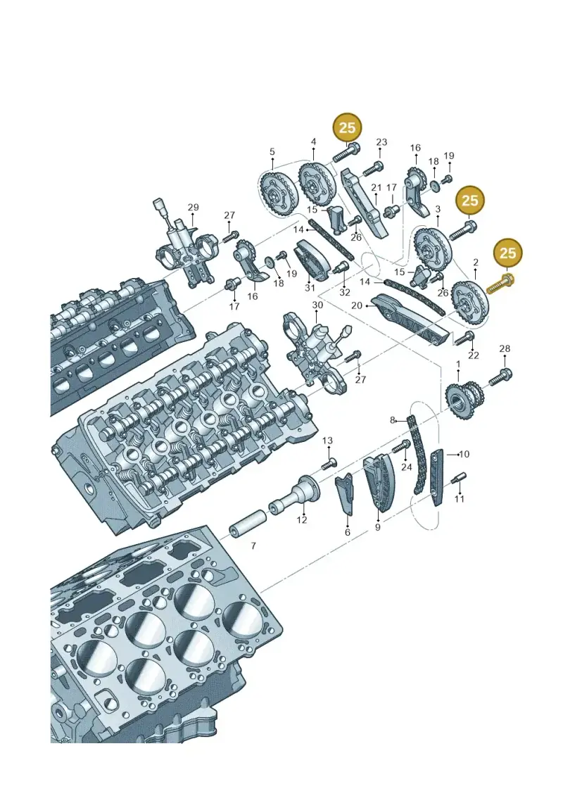 N91118001 — Audi A8L qu. 3.0 TDI (2013-2018) diagram 696109450, position 25