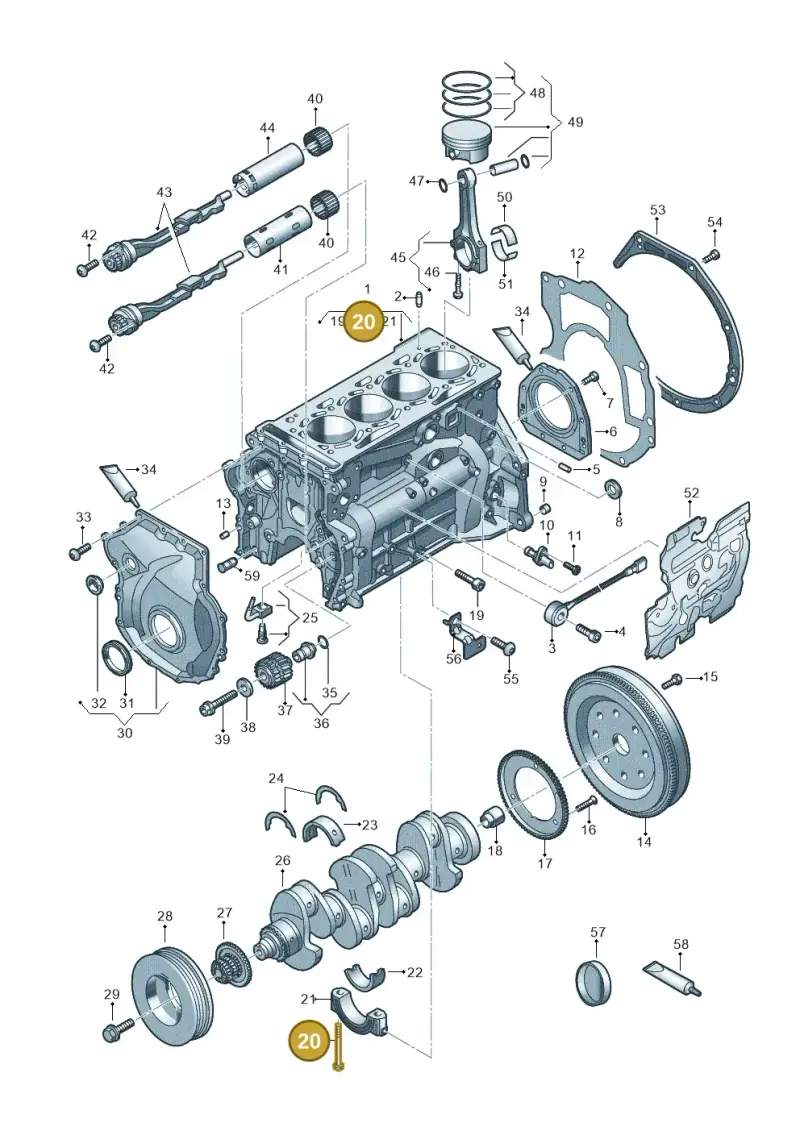 N91118902 — Audi A3 Sportback (2019-2021) diagram 596103014, position 20