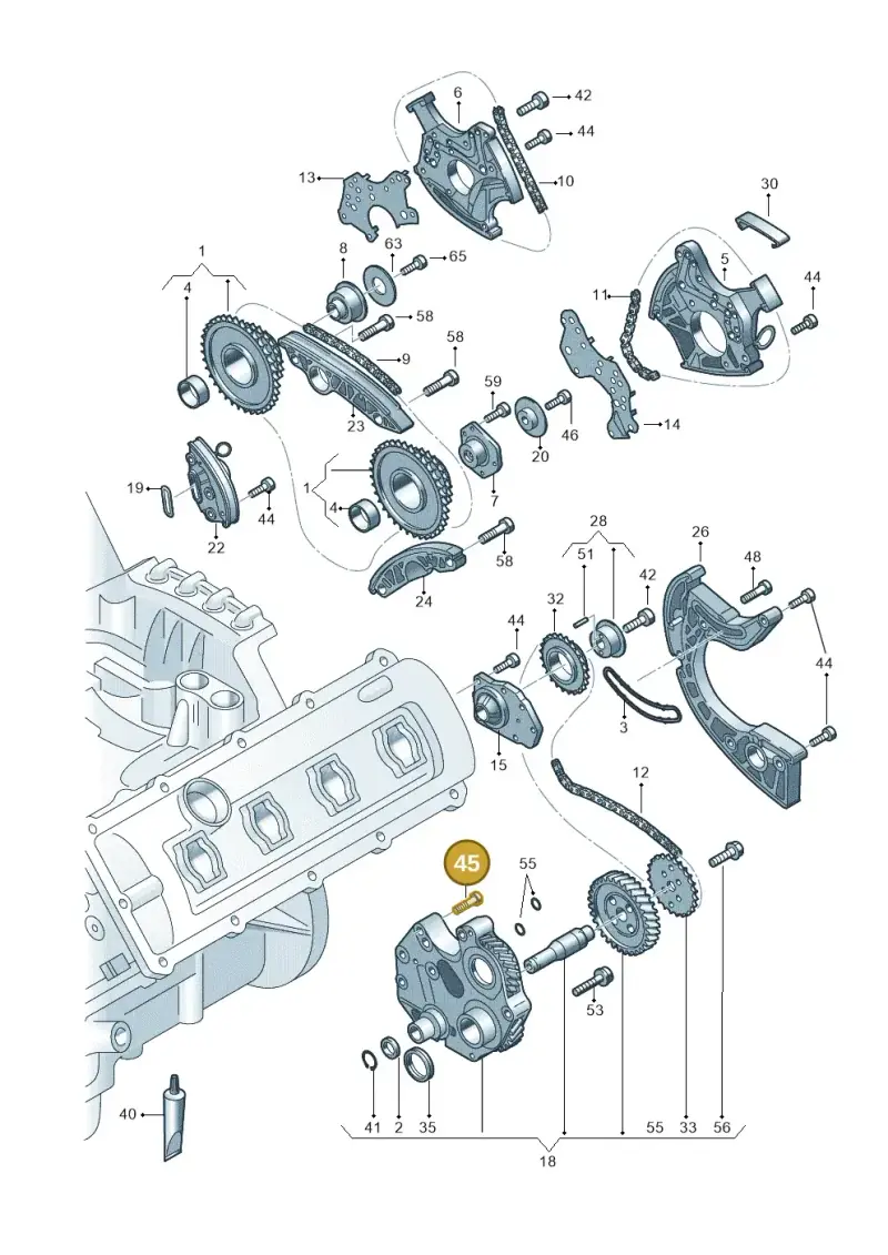 N91119601 — Audi R8 Spyder (2015-2024) diagram 872109300, position 45