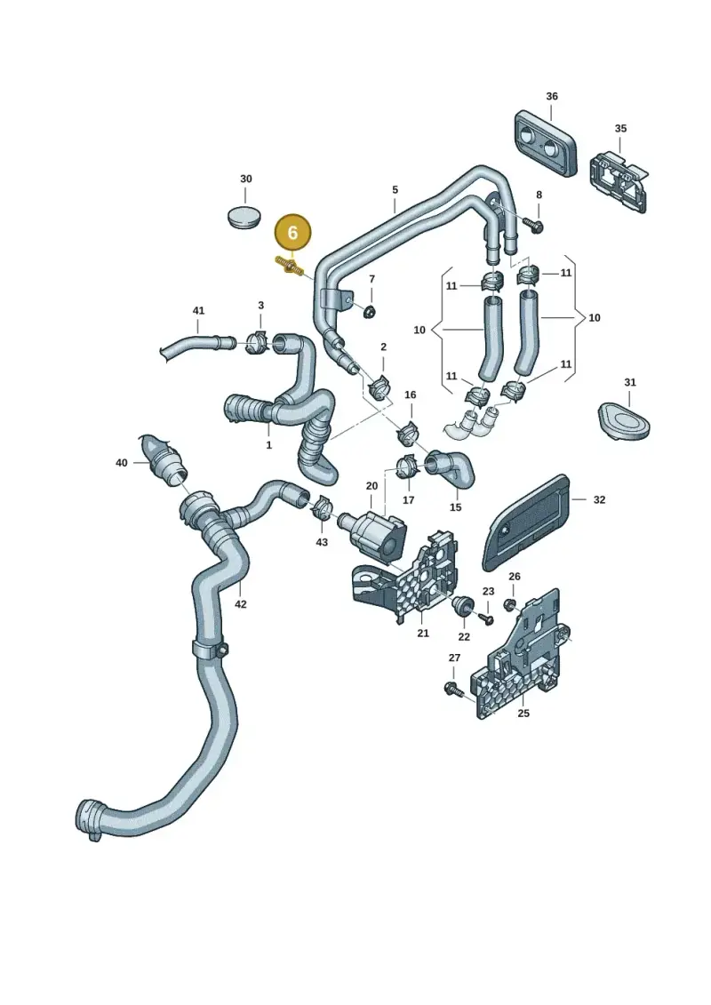 N91125101 — Audi A5 Limo 2.0 (2024-) diagram 8wk121015, position 6